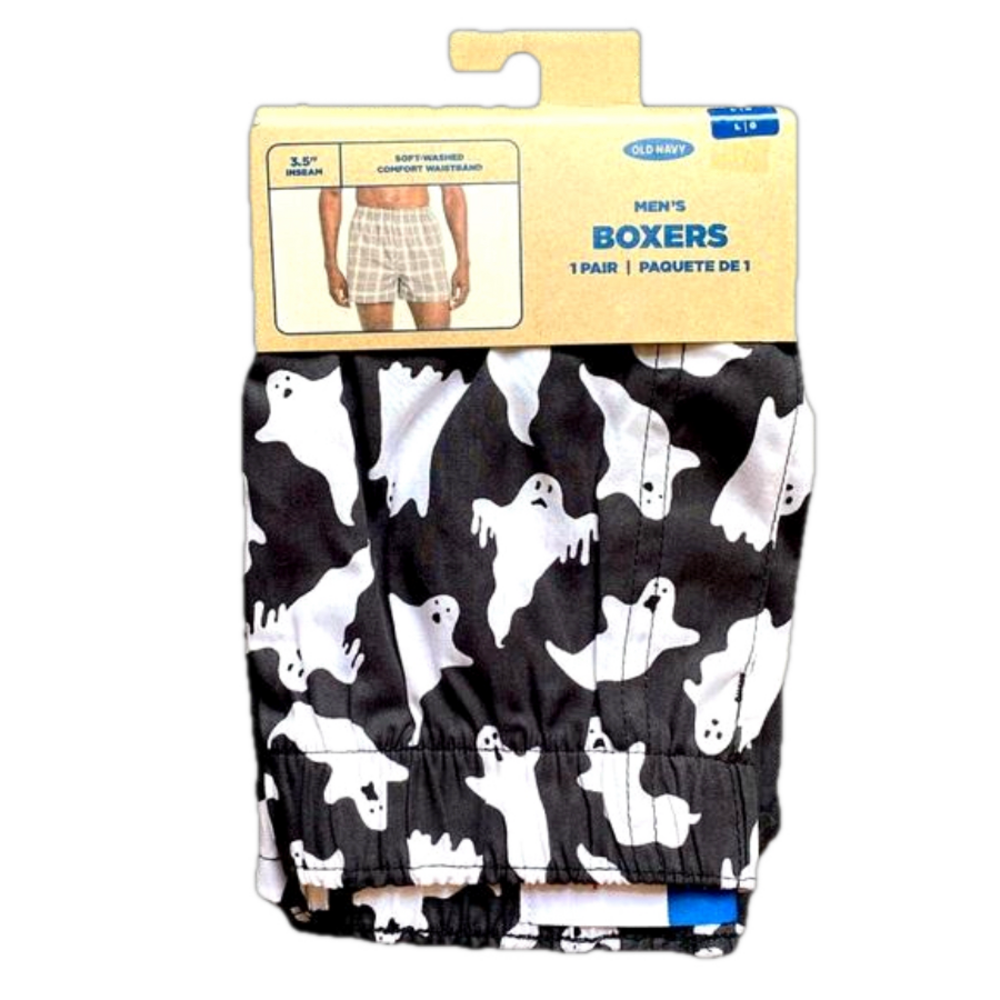 Mens Halloween Ghosts Boxer Shorts - Size Large - Old Navy - NWT